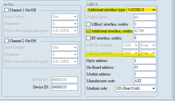 Aktivering av Modbus