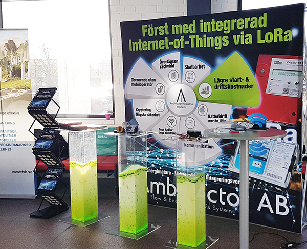 ::LORA-TÅRTAN<br />Ambiductors monter där mätteknik genom IoT demonstrerades LoRa-tårtan