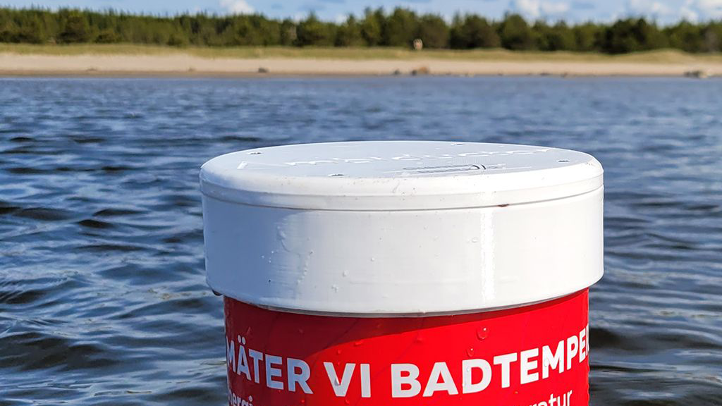 Beach water temperature buoy
